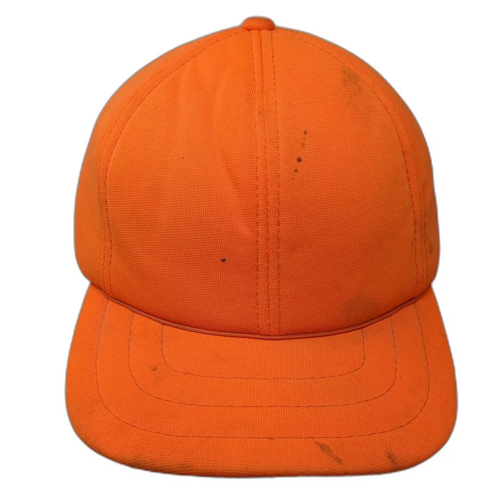 AJR Baseball Cap Orange Hunting Hat Green Undervisor Made in Korea Size L Blank